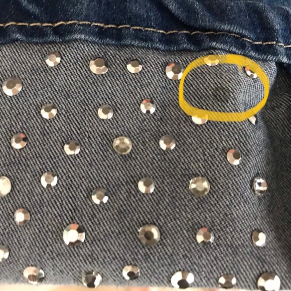 YMI Jean w/Bling Rolled Cuff Girls Size 10 - Picture 6 of 8